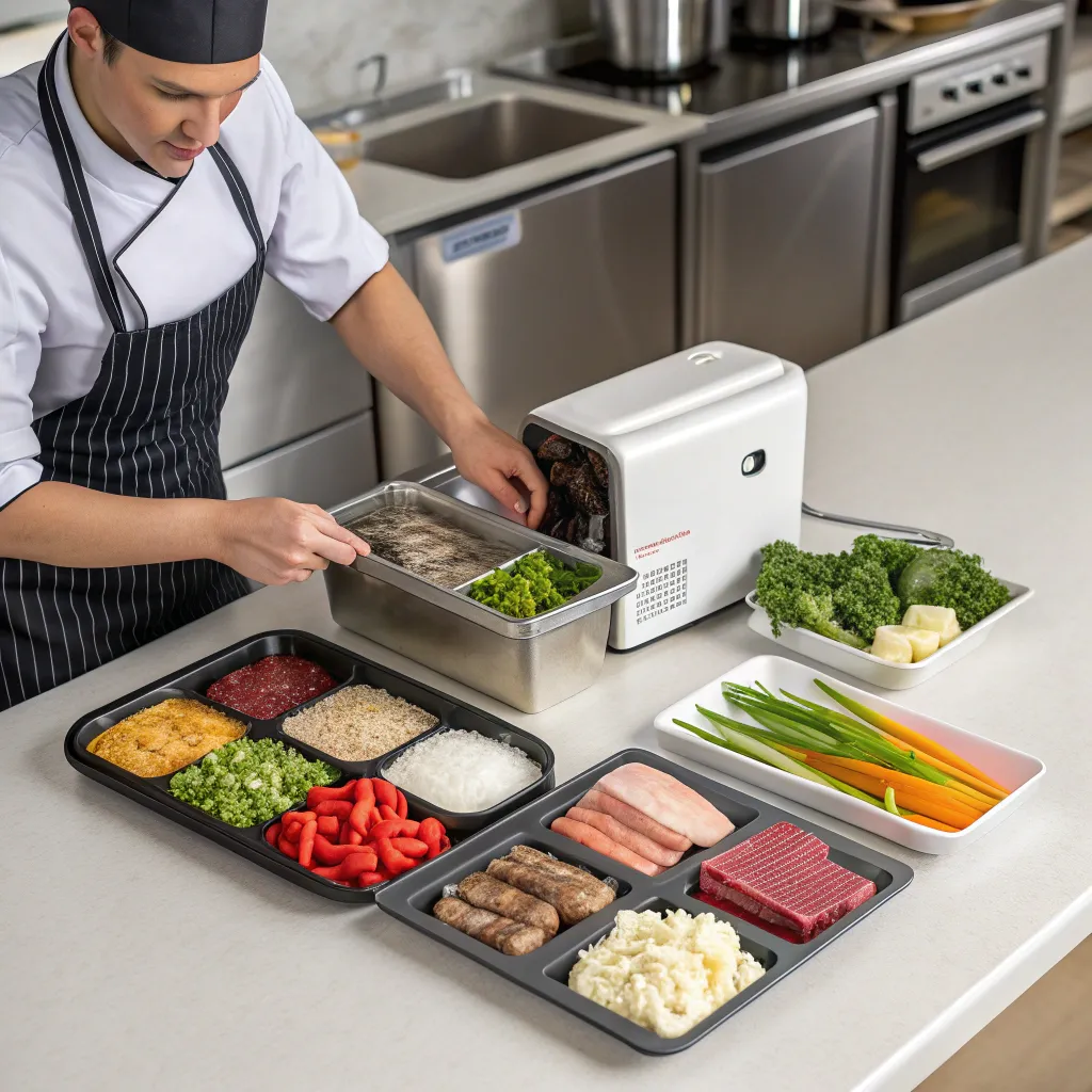 A frozen meal preparation